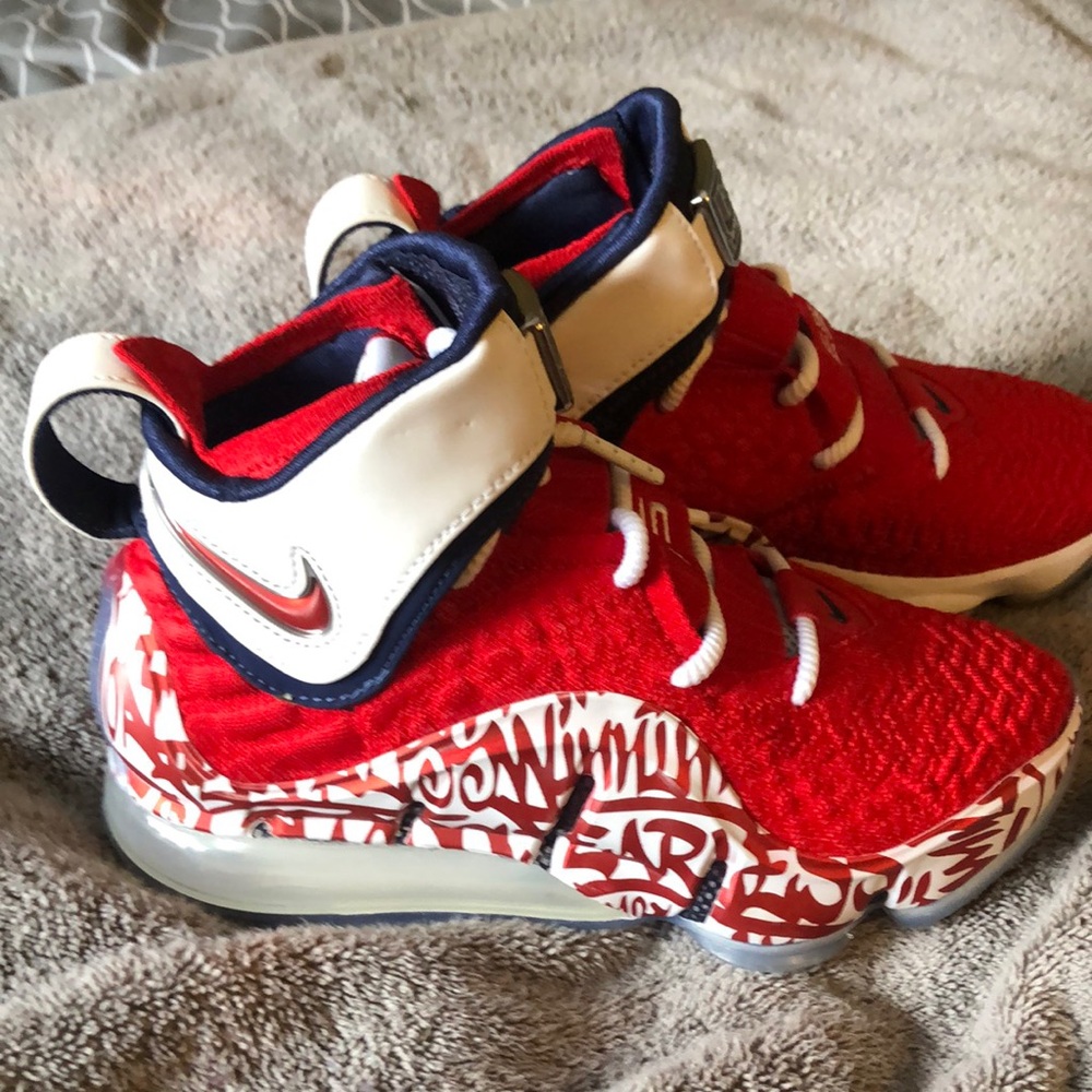 Nike Kids Red and White Sneakers